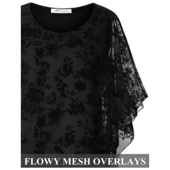 SeSe Code Women's Mesh Cape Overlay Bodycon Knee Length Pencil Dress 3XL NWT - Picture 3 of 5